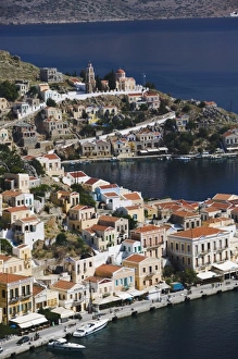 GREECE, Dodecanese Islands, SYMI, Symi Town/Gialos: View of Symi Harbor GREECE, Dodecanese Islands, SYMI, Symi Town/Gialos: View of Symi Harbor