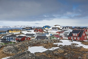 Greenland, Nuuk, Kolonihavn area, residential houses Greenland, Nuuk, Kolonihavn area, residential houses