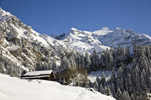 Griesalp and Steineberg in deep snow in Kiental Griesalp and Steineberg in deep snow in Kiental