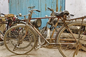 Group of bicycles in gulley (alley) Delhi, India Group of bicycles in gulley (alley) Delhi, India