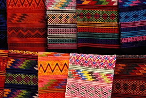 Guatemala, Quiche Province, Chichicastenango. Traditional textiles Guatemala, Quiche Province, Chichicastenango. Traditional textiles