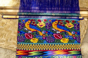 Guatemala: San Antonio, weaving on backstrap loom, July Guatemala: San Antonio, weaving on backstrap loom, July