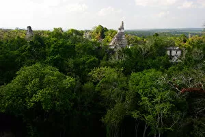 Images Dated 31st May 2006: Guatemala, Tikal, vista from temple 5 onto main plaza