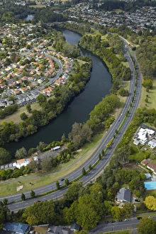 Hamilton East, Waikato River and Cobham Drive (State Highway One), Hamilton, Waikato Hamilton East, Waikato River and Cobham Drive (State Highway One), Hamilton, Waikato