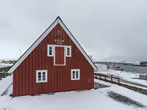 Vatnajokull Gallery: The harbour of the fishing village Djupivogur in the eastern fjords during winter in Iceland