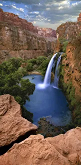 Havasu Falls at the bottom of the grand canyon Havasu Falls at the bottom of the grand canyon