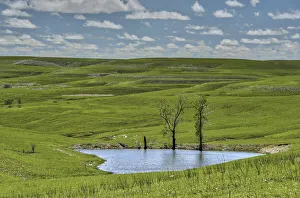 heart shaped pond in the Flint Hills of Kansas heart shaped pond in the Flint Hills of Kansas
