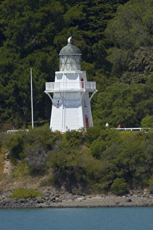 Historic lighthouse, Akaroa, Banks Peninsula, Canterbury, South Island, New Zealand Historic lighthouse, Akaroa, Banks Peninsula, Canterbury, South Island, New Zealand
