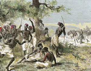 History of Africa. The caravan of Dr. Livingstone found a group of armed natives