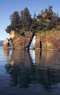 Three Hole Point in Aialik Bay, Kenai Fjords national park, Alaska Three Hole Point in Aialik Bay, Kenai Fjords national park, Alaska