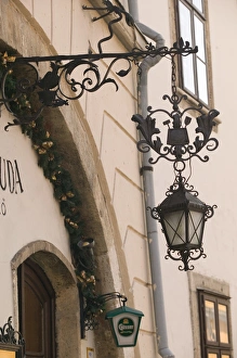 HUNGARY-Budapest: Castle Hill (Buda)- Cafe Sign HUNGARY-Budapest: Castle Hill (Buda)- Cafe Sign