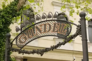 Images Dated 13th May 2004: HUNGARY-Budapest: Varosliget / City Park- Sign for Gundel Most famous