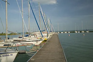 HUNGARY-Lake Balaton Region-BALATONFURED: Yacht Marina overlooking TIHANY HUNGARY-Lake Balaton Region-BALATONFURED: Yacht Marina overlooking TIHANY