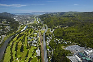 Hutt River, Manor Park Golf Course and State Highway Two, Lower Hutt, Wellington Hutt River, Manor Park Golf Course and State Highway Two, Lower Hutt, Wellington