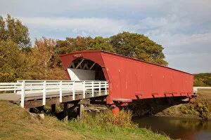 Images Dated 6th October 2011: IA, Madison County, Hogback Covered Bridge, built in 1884, spans North River