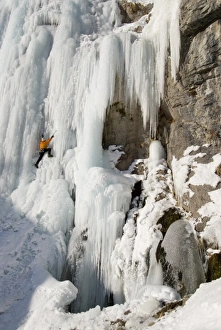 Ice Climbing Stewart Falls, Wasatch Mountains, UT (MR) Ice Climbing Stewart Falls, Wasatch Mountains, UT (MR)