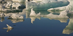 Vatnajokull Gallery: Iceberg formations broken off from the Breidamerkurjokull glacier, part of the Vatnajokull