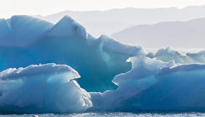 Drifting Gallery: Icebergs drifting in the fjords of southern greenland. America, North America, Greenland