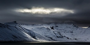 Iceland. Sunlight bursts through storm clouds Iceland. Sunlight bursts through storm clouds