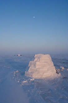 igloo snow blind and expedition camp along the Arctic coast, mouth of the Canning river igloo snow blind and expedition camp along the Arctic coast, mouth of the Canning river
