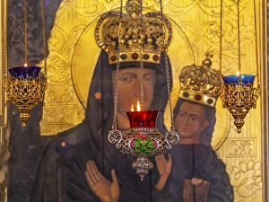 Incense Burners Madonna Icon Saint Nicholas Church Askolds Grave Kiev Ukraine Incense Burners Madonna Icon Saint Nicholas Church Askolds Grave Kiev Ukraine