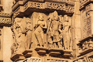 India, Madhya Pradesh, Chhatarpur District, Khajuraho, Detail of yaksha and yakshi India, Madhya Pradesh, Chhatarpur District, Khajuraho, Detail of yaksha and yakshi