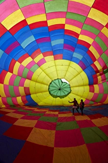 Inside a hot air balloon, Balloons over Waikato Festival, Lake Rotoroa, Hamilton Inside a hot air balloon, Balloons over Waikato Festival, Lake Rotoroa, Hamilton