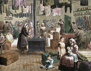 Inside view of a hut built by the mennonist settlers in Kansas Inside view of a hut built by the mennonist settlers in Kansas