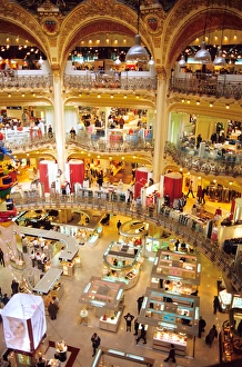 Interior of department store Galeries Lafayette in Paris, France Interior of department store Galeries Lafayette in Paris, France