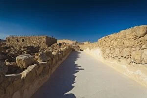 Images Dated 27th March 2011: Israel, Dead Sea, Masada, ruins at the Masada plateau