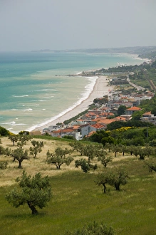 Italy, Abruzzo, Fossacesia Marina, Resort Town & View of Adriatic Sea Italy, Abruzzo, Fossacesia Marina, Resort Town & View of Adriatic Sea