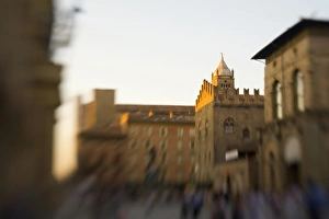 Italy, Bologna, Selective Focus in Warm Evening Light of Campanile di S. Pietro in Italy, Bologna, Selective Focus in Warm Evening Light of Campanile di S. Pietro in