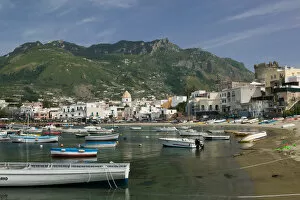 Images Dated 12th May 2005: ITALY-Campania-(Bay of Naples)-ISCHIA-FORIO: Town View from Fishing Port / Daytime
