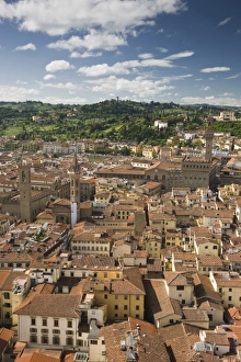 Italy, Florence. Looking southward over the city rooftops from Brunelleschis Dome Italy, Florence. Looking southward over the city rooftops from Brunelleschis Dome