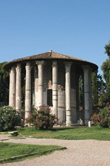 Italy. Rome. The circular temple of Hercules Victor. Built in the 2nd century B.C Italy. Rome. The circular temple of Hercules Victor. Built in the 2nd century B.C