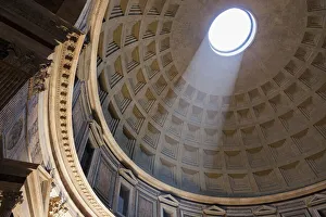 Italy, Rome, Pantheon interior with shaft of light Italy, Rome, Pantheon interior with shaft of light