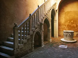 Italy, Venice. Casa Goldoni courtyard. Credit as: Jim Nilsen / Jaynes Gallery Italy, Venice. Casa Goldoni courtyard. Credit as: Jim Nilsen / Jaynes Gallery
