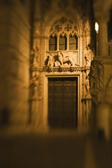 Italy, Venice, Selective Focus of Door and The Palazzo Ducale, or Doges Palace Italy, Venice, Selective Focus of Door and The Palazzo Ducale, or Doges Palace