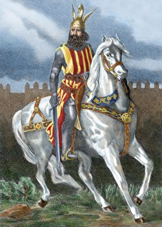 James I The Conqueror (1208-1276) on horseback. Count of Barcelona and King of Aragon James I The Conqueror (1208-1276) on horseback. Count of Barcelona and King of Aragon
