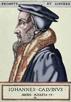 Western Script Gallery: John Calvin (15091564). French theologian and pastor during the Protestant Reformation