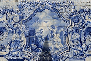 Lamego, Portugal, Europe, Shrine of Our Lady of Remedies, azulejo Lamego, Portugal, Europe, Shrine of Our Lady of Remedies, azulejo
