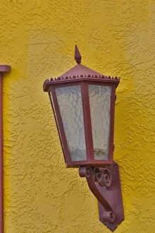 Lamps on colorful building in the Barrio Historic District, Tucson, Arizona Lamps on colorful building in the Barrio Historic District, Tucson, Arizona