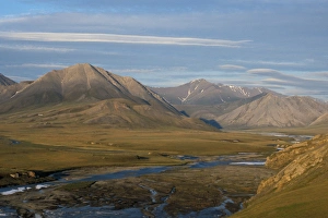 landscape of the 1002 area of the Arctic National Wildlife Refuge with the Brooks Range mountains landscape of the 1002 area of the Arctic National Wildlife Refuge with the Brooks Range mountains