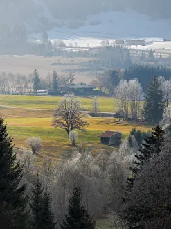 Landscape in the Bavarian alps near Unterammergau in the Werdenfelser Land Landscape in the Bavarian alps near Unterammergau in the Werdenfelser Land