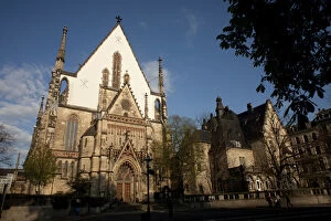 Images Dated 22nd April 2012: LEIPZIG19036-2012-BARTRUFF.CR2 - Front entrance view of historic St. Thomas Church
