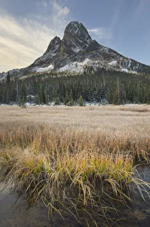 Liberty Bell Mountain and meadows of Washington State Pass Liberty Bell Mountain and meadows of Washington State Pass