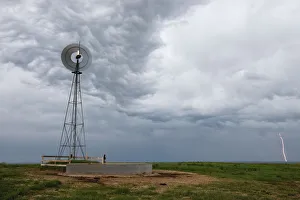 Lightning & Windmill, Eastern Colorado