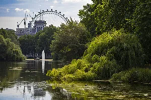 London Eye reflection on the lake in Victoria Park, United Kingdom London Eye reflection on the lake in Victoria Park, United Kingdom