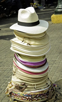 Lots og hats for sale in the Old City, Cartagena, Colombia Lots og hats for sale in the Old City, Cartagena, Colombia