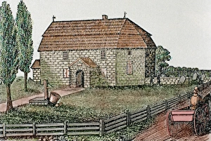 Lutheran Church. Built in 1743. Trappe. United States Lutheran Church. Built in 1743. Trappe. United States